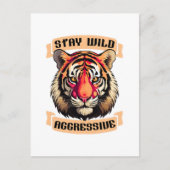 TIJGER GEZICHT FEESTDAGENKAART (Voorkant)