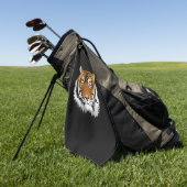 Tijger Gezicht Golf Handdoek  (Groen)