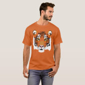 Tijger Gezicht Grafische Print T-shirt (Voorkant volledig)