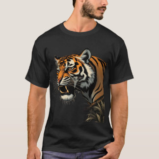 Tijger Gezicht Grafische T-shirts Mannen Vrouwen J