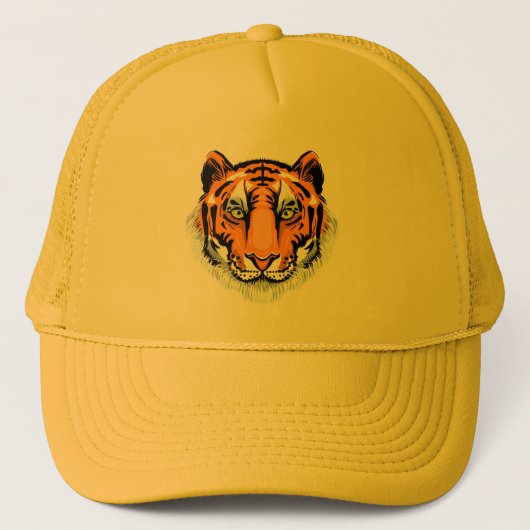 Tijger Gezicht Logo Trucker Pet (Voorkant)