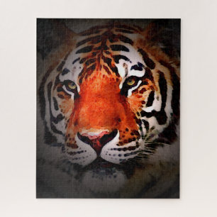 Tijger Gezicht Motiverende Kunst Legpuzzel