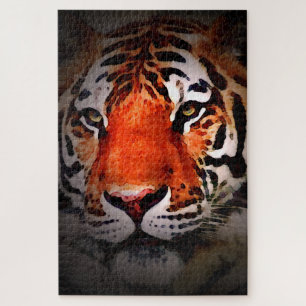 Tijger Gezicht Motiverende Kunst Legpuzzel