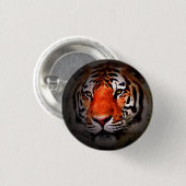 Tijger Gezicht Motiverende Kunst Ronde Button 3,2 Cm (Voorkant /achterkant)