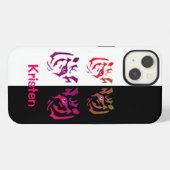 Tijger Gezicht Zwart & Wit iPhone Hoesje (Achterkant horizontaal)