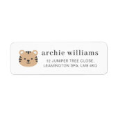 Tijger Gezichtsetiket Etiket (Voorkant)