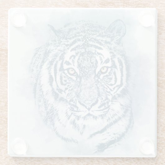 tijger glazen onderzetter (Achterkant)