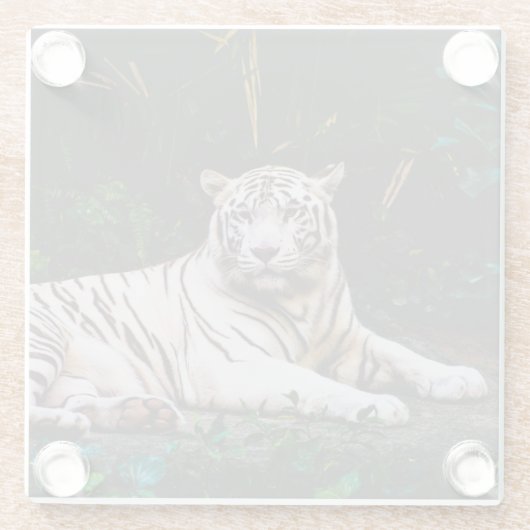 tijger glazen onderzetter (Achterkant)