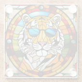 tijger glazen onderzetter (Achterkant)