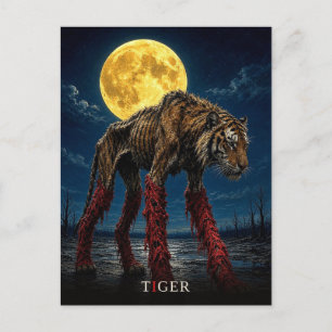 Tijger Glowing Legs gotische Surrealist Briefkaart