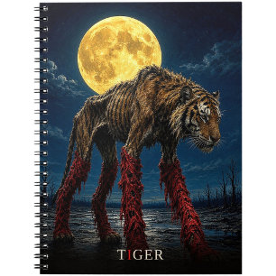 Tijger Glowing Legs gotische Surrealist Notitieboek