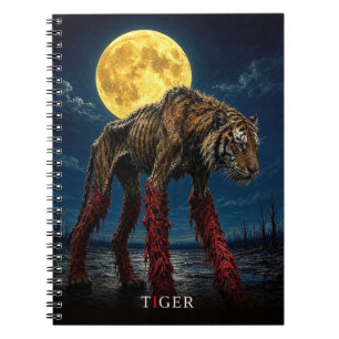 Tijger Glowing Legs gotische Surrealist Notitieboek