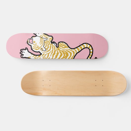 Tijger: Golden Persoonlijk Skateboard (Horizontaal)