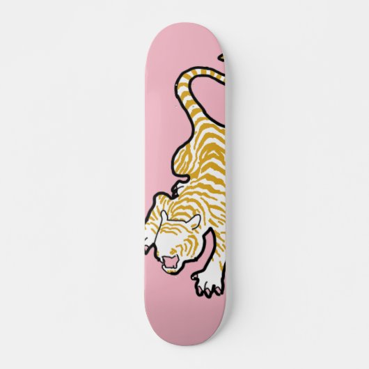 Tijger: Golden Persoonlijk Skateboard (Voorkant)