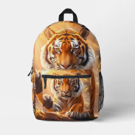 Tijger - Gouden Tijger Groet Bedrukte Rugzak
