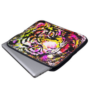  tijger - grote katten - wilde dieren - Retro Tige Laptop Sleeve