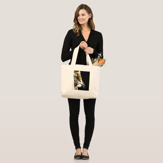tijger grote tote bag (Voorkant (model))