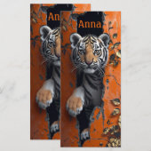 Tijger hallo 3D gepersonaliseerde naam (Voorkant / Achterkant)