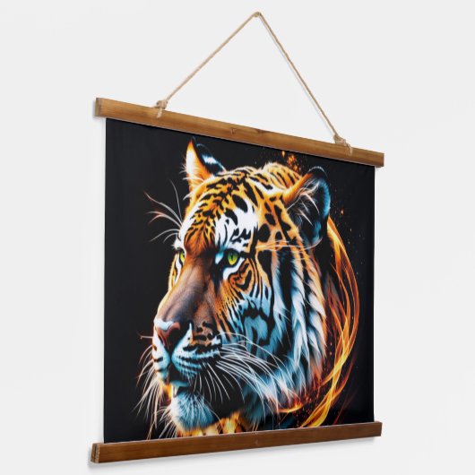 tijger hangend wandkleed (Gebogen)