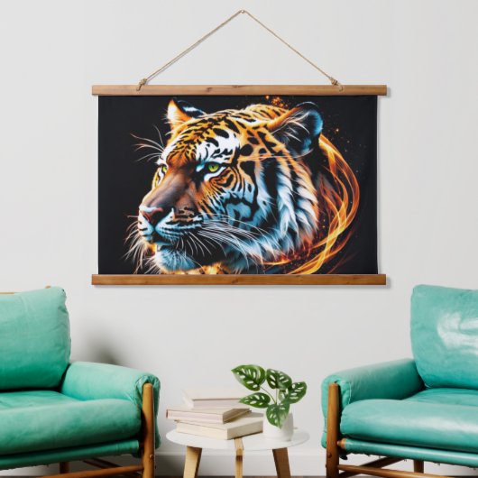 tijger hangend wandkleed (Woonkamer)