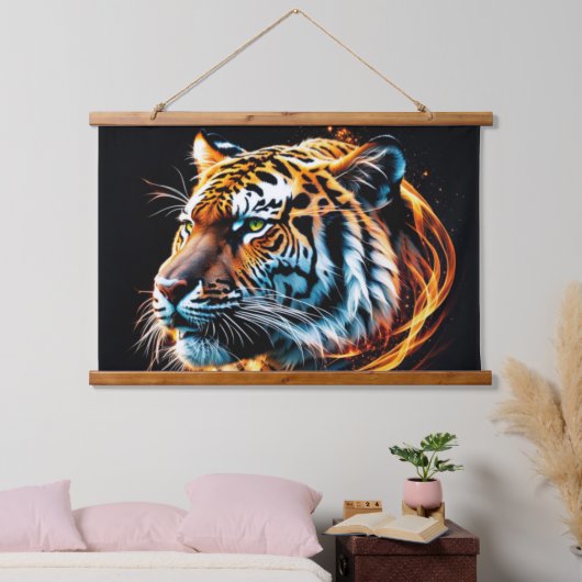 tijger hangend wandkleed (Slaapkamer)