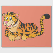 Tijger, hardend oppakpapier cadeaupapier (Vlak)