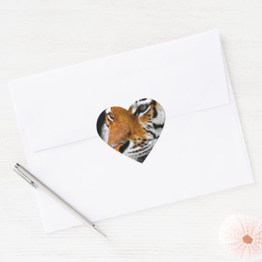 tijger hart sticker (Envelop)