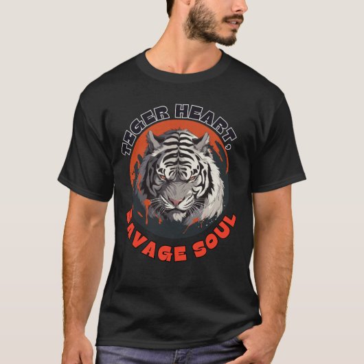 Tijger hart, wilde ziel t-shirt (Voorkant)