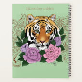 Tijger Henna roze paarse bloemen Planner (Achterkant)