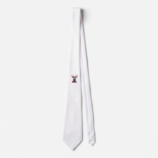 Tijger - Het Kleurrijke Herten Kunstwerk Stropdas (Voorkant)