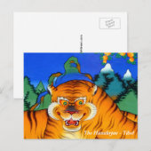 Tijger, Himalaya, oerwoud Nepal / Tibet Briefkaart (Voorkant / Achterkant)