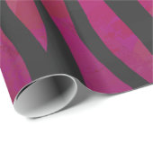 Tijger Hot Pink en Zwart Print Cadeaupapier (Rol Hoek)