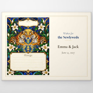 Tijger Huwelijks Gastboek Wensen Briefkaart