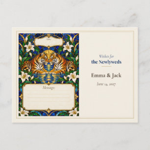 Tijger Huwelijks Gastboek Wensen Briefkaart