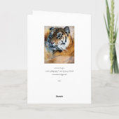 Tijger I Wenskaart Kaart (Achterkant)