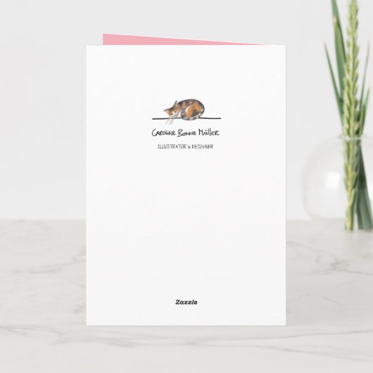 Tijger... ik ben wild over je roze Valentijnsdag. Kaart (Achterkant)