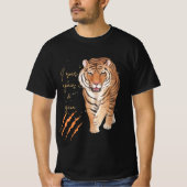 Tijger- Ik brullen keer op keer t-shirt (Voorkant)