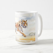 Tijger in actie 2 koffiemok (Voorkant rechts)