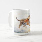 Tijger in actie 2 koffiemok (Voorkant links)