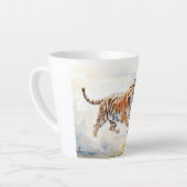 Tijger in actie 2 latte mok (Linkerhoek)