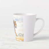 Tijger in actie 2 latte mok (Rechts)