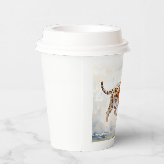 Tijger in actie 2 papieren bekers (Rechts)