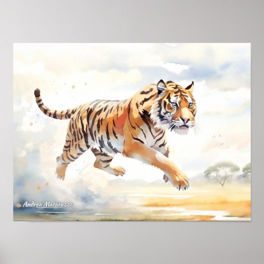 Tijger in actie 2 poster (Voorkant)