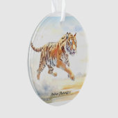 Tijger in actie 3 ornament (voorkant)