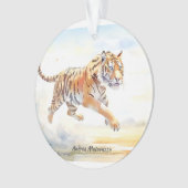Tijger in actie 3 ornament (voorkant)