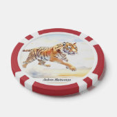 Tijger in actie 3 poker chips (Enkel)