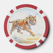 Tijger in actie 3 poker chips (Achterkant)