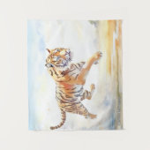 Tijger in actie 3 wandkleed (Voorkant)