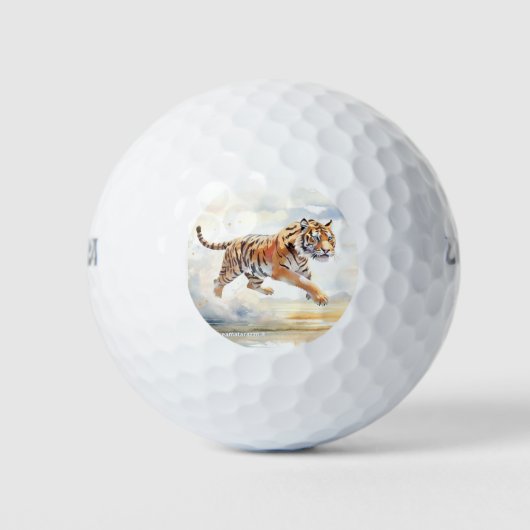 Tijger in actie golfballen (Voorkant)