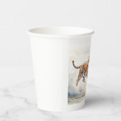 Tijger in actie papieren bekers (Rechts)